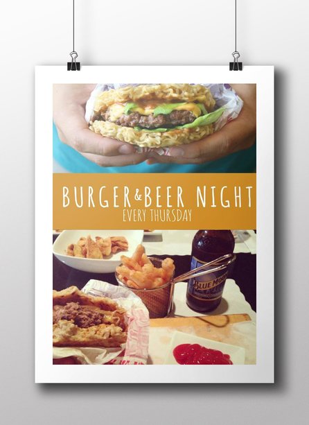 ADVERTISEMENT: poster ad created for a limited time special menu offer. 