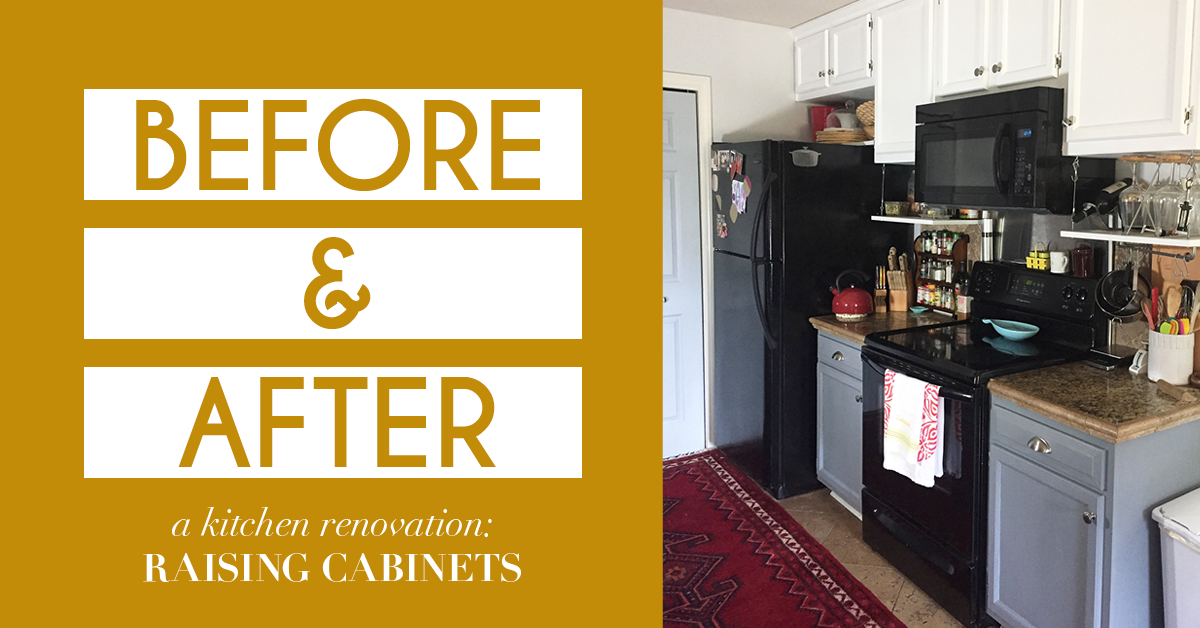DIY raise kitchen cabinets to save space!