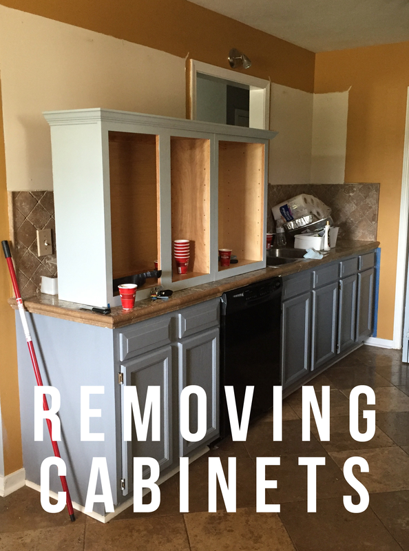 Remove your cabinets in four easy steps.
